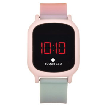 Wonder Nation Unisex Childrens LED Watch in Multi Color Silicone Band (WN4067WM)