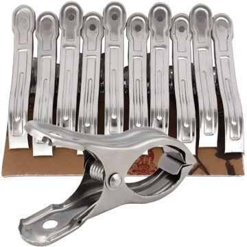 ACDANC 2026 New 20Pcs Towel Clip,Stainless Steel Beach Towel Pegs Clothes Large Windproof Clips Keep Your Towel From Blowing Away for Beach, Pool, Picnic, Camping, Backyard