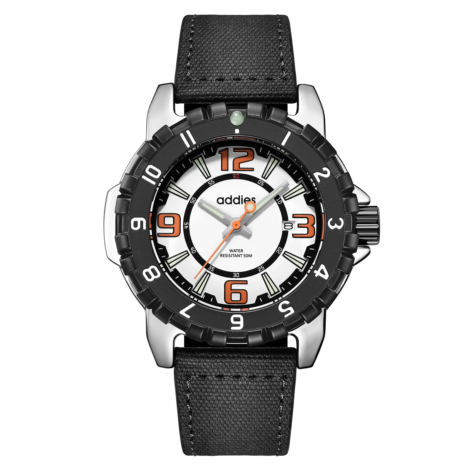 ADDIES Men's Watch, Analog Quartz Watch with 50M Water Resistant, Luminous Dive Style Outdoor Sport Watch for Men