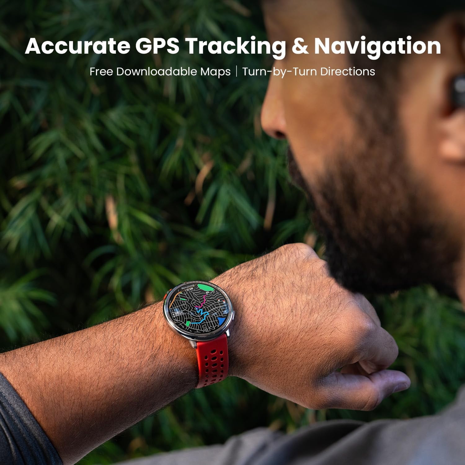 Amazfit Active 2 Smart Watch 44mm, GPS Maps with Direction, Fitness Tracker, 10 Day Battery, Sleep Monitor, 160+ Sport Modes, Water Resistant, for Android & Apple iPhone, Black Leather - Image 5