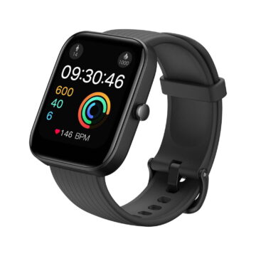 Amazfit Bip 3 Urban for Adults and Kids, 1.69in Smart Watch, Black, Silicone Band