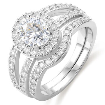 APSVO S925 Sterling Silver Plated Oval Wedding Rings for Women CZ Eternity Promise Band Engagement Rings Set Birthday Mothers Day Jewelry Gifts Her Mom Wife Girlfriend Adults Ideas