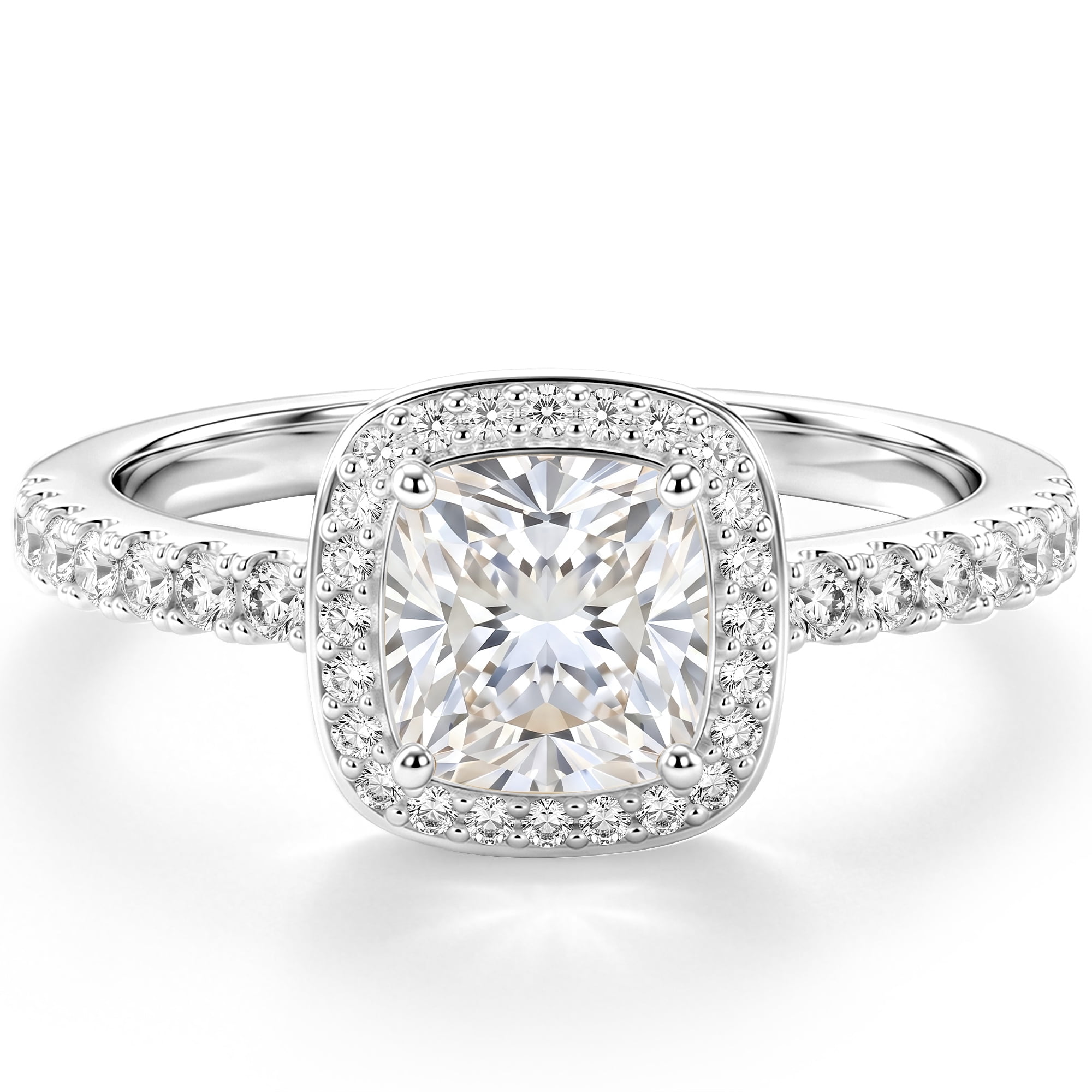 APSVO S925 Sterling Silver Plated Rings for Women CZ Eternity Promise Wedding Band Engagement Rings Birthday Graduation Mothers Day Jewelry Gifts Her Girlfriend Wife Female Adults Teen Ideas