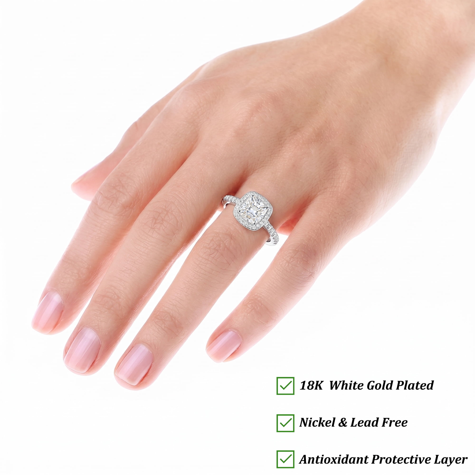 APSVO S925 Sterling Silver Plated Rings for Women CZ Eternity Promise Wedding Band Engagement Rings Birthday Graduation Mothers Day Jewelry Gifts Her Girlfriend Wife Female Adults Teen Ideas - Image 5