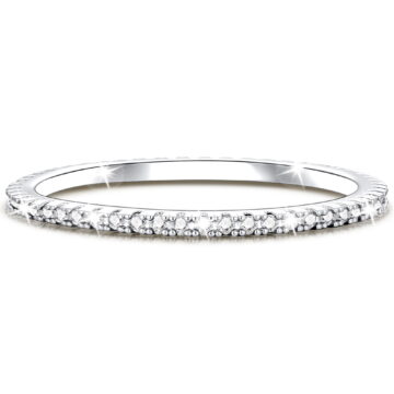 APSVO S925 Sterling Silver Plated Rings for Women Girls CZ April Birthstone Ring with Crystal Eternity Promise Band Birthday Graduation Jewelry Gifts Teen Mom Her Wife Lady Kids Ideas