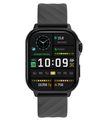 Armitron Connect - Unisex Eclipse Smartwatch - Make and Receive Calls - Gray Silicone Band