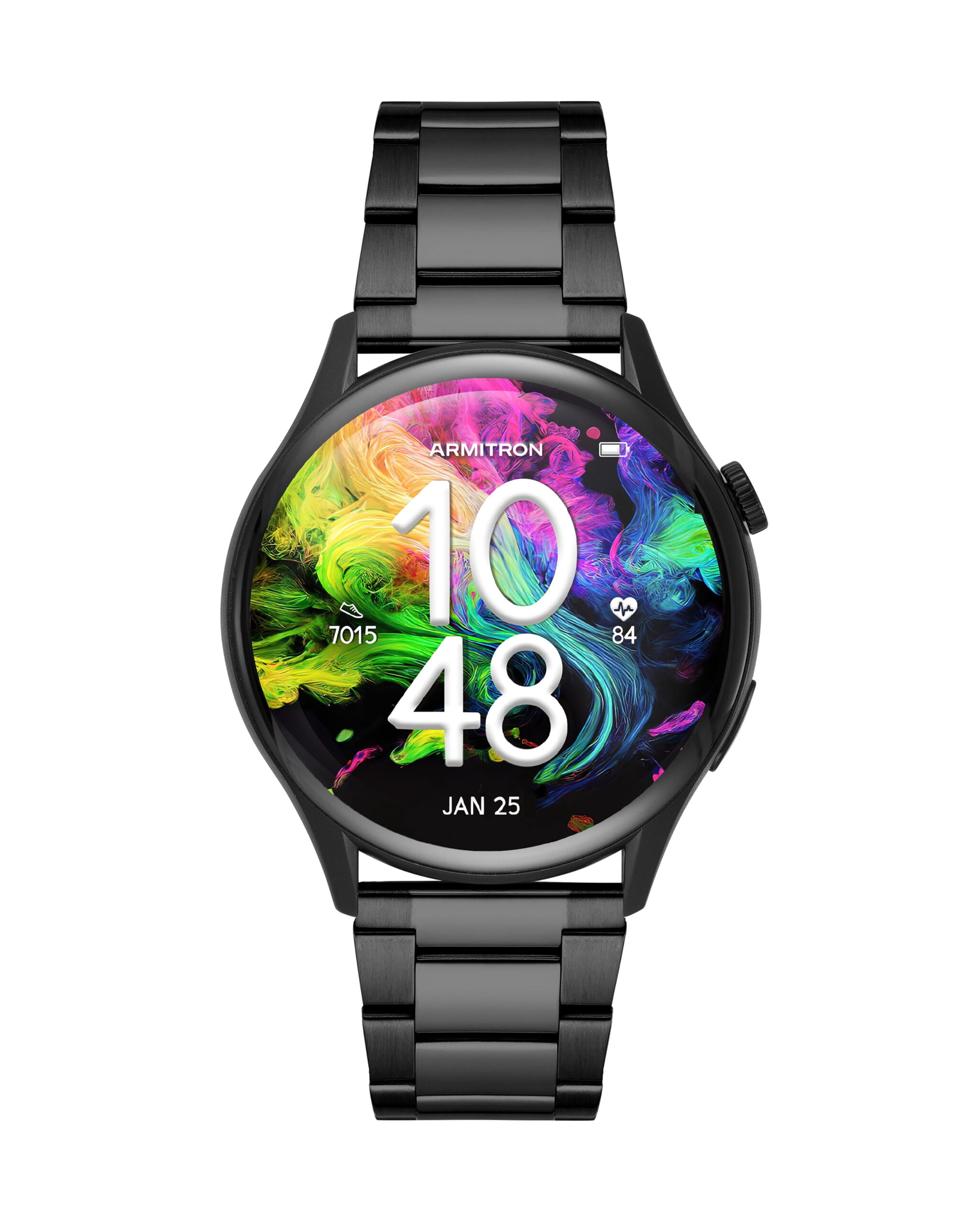 Armitron Quantum Adult 45mm w/Voice Assistant & Backlight Smart Watch w/Quick Release Band & Charging Cable, Black