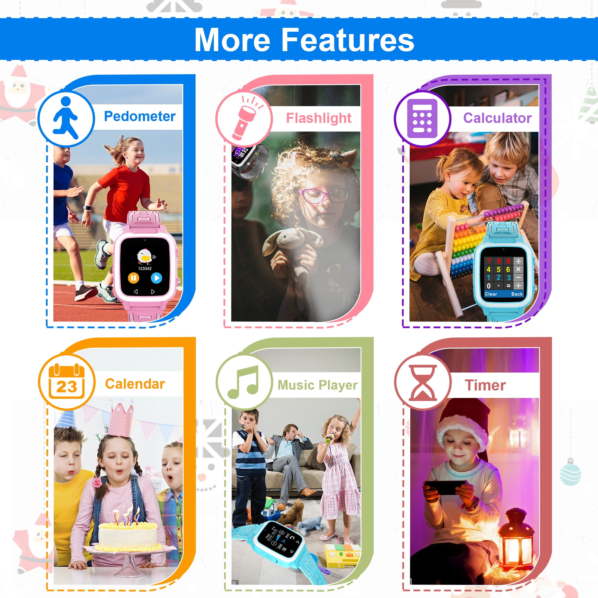 Banafly Toys Watch Smart Watch for Kids Boys Girls - Kids Toys for 3-10 Year Old, Toddler Watch with 25 Games Dual Camera Music Pedometer, Birthday Gifts for Boys 3 4 5 6 7 8 9 10 (Blue) - Image 5