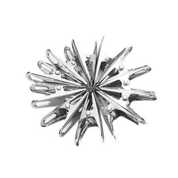 BE-TOOL 20Pcs Clothes Pegs Clip for Clothes Socks Drying Snack Sealing Strong Load-bearing Capacity Silver