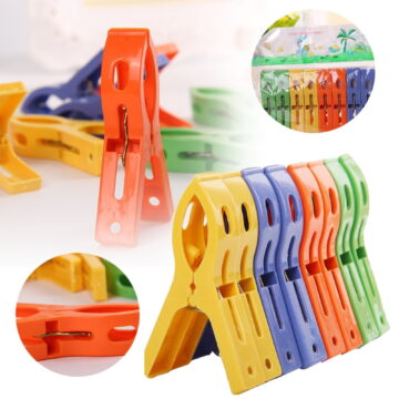 Beach Towel Clips, Beach Clips, Towel Clips for Beach Chairs Cruise, Heavy Duty Clothes Pins-Keep Your Towel from Blowing Away, Beach Accessories for Vacation Must Haves (Multicolor-8pcs) 1.77x2.95"