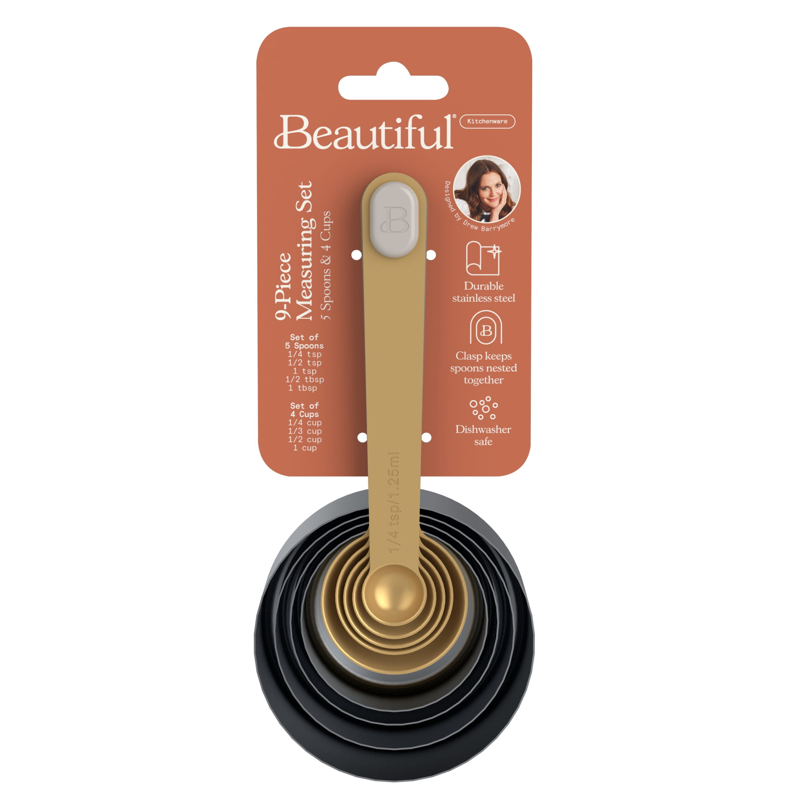 Beautiful 9-Piece Measuring Kitchen Utensil Set by Drew Barrymore - Image 5