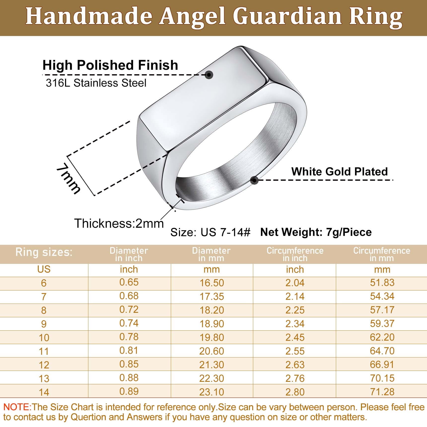 Bestyle Stainless Steel Signet Ring for Men Women Chunky Heavy Dome Band Ring Statement Thumb Pinky Ring Jewelry Gift for Dad Son Boyfriend Size 9 - Image 4