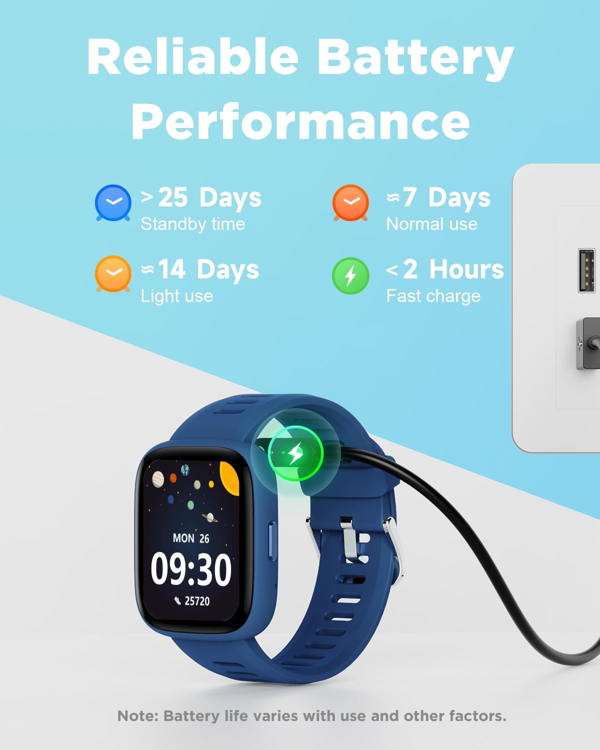 BIGGERFIVE Smart Watch for Kids, 1.8" Fitness Tracker Watch Pedometer, IP68 Waterproof, Sleep Monitor, Calorie Step Counter, 5 Puzzle Games with/Without APP for Girls Teens 5-16 - Image 4