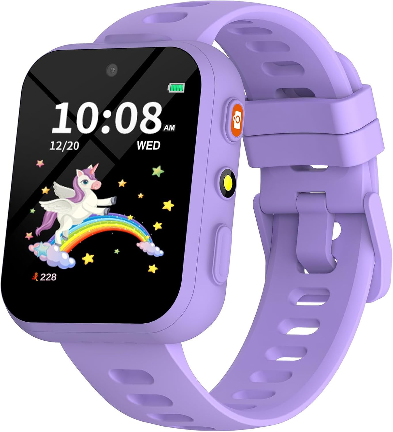 BIGGERFIVE Smart Watch for Kids with Dual Cameras, 30 Puzzle Games, Video & Music Player, Audiobooks, Flashlight, Pedometer, Calculator, Educational Toys Birthday Gifts for Boys Girls Ages 4-10 Blue