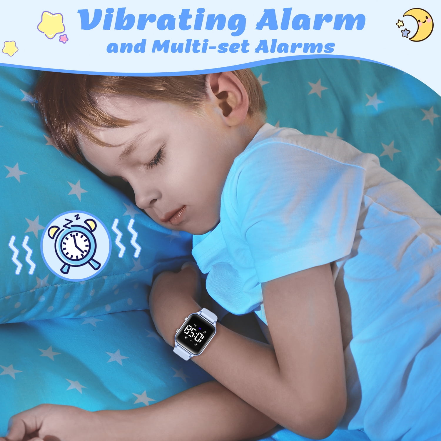 Bomieux Kids Watches Digital Sport Watch with Pedometer Stopwatch Vibration Alarm Watch for Boys Girls Birthday Christmas Gifts for Kids - Image 5