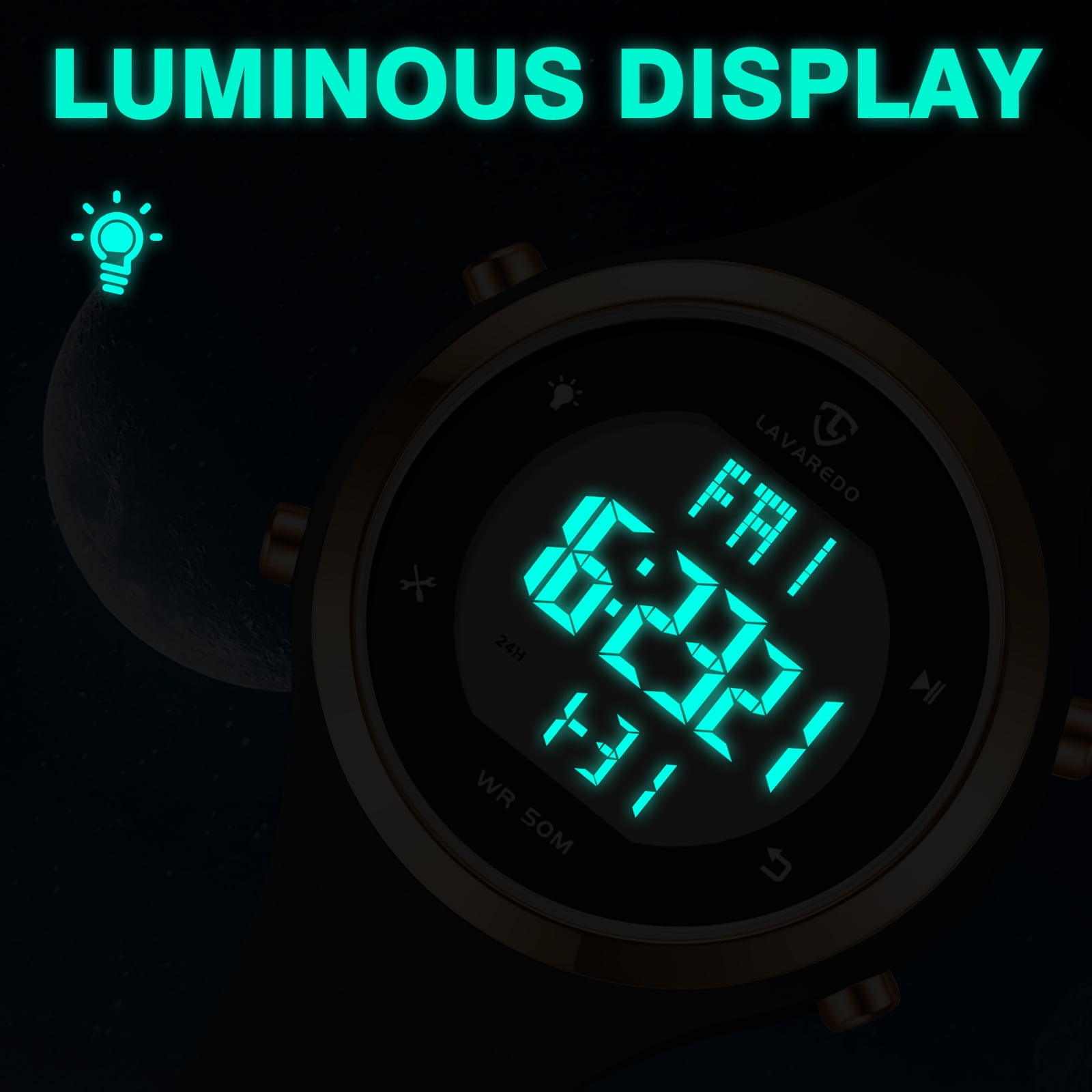 Bomieux Watches for Women,Digital Sport Womens Watch with Alarm/Stopwatch/Chronograph Christmas Gifts for Women - Image 5
