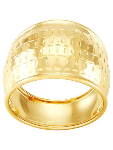 Brilliance Fine Jewelry Womens 10K Yellow Gold Dome Shape Ring, Size 8