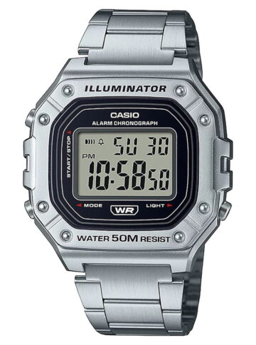 Casio Men's Classic Digital Quartz Resin/Stainless Steel Watch W218HD-1AV