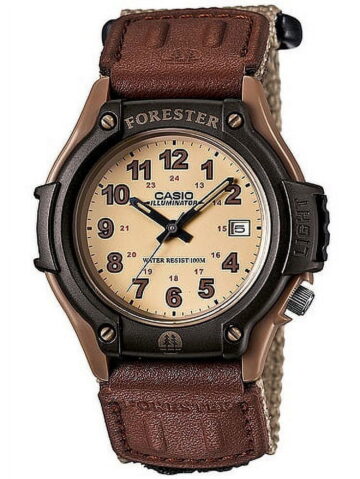 Casio Men's Forester Analog Sport Watch, Brown Nylon Strap FT500WC-5BVCF