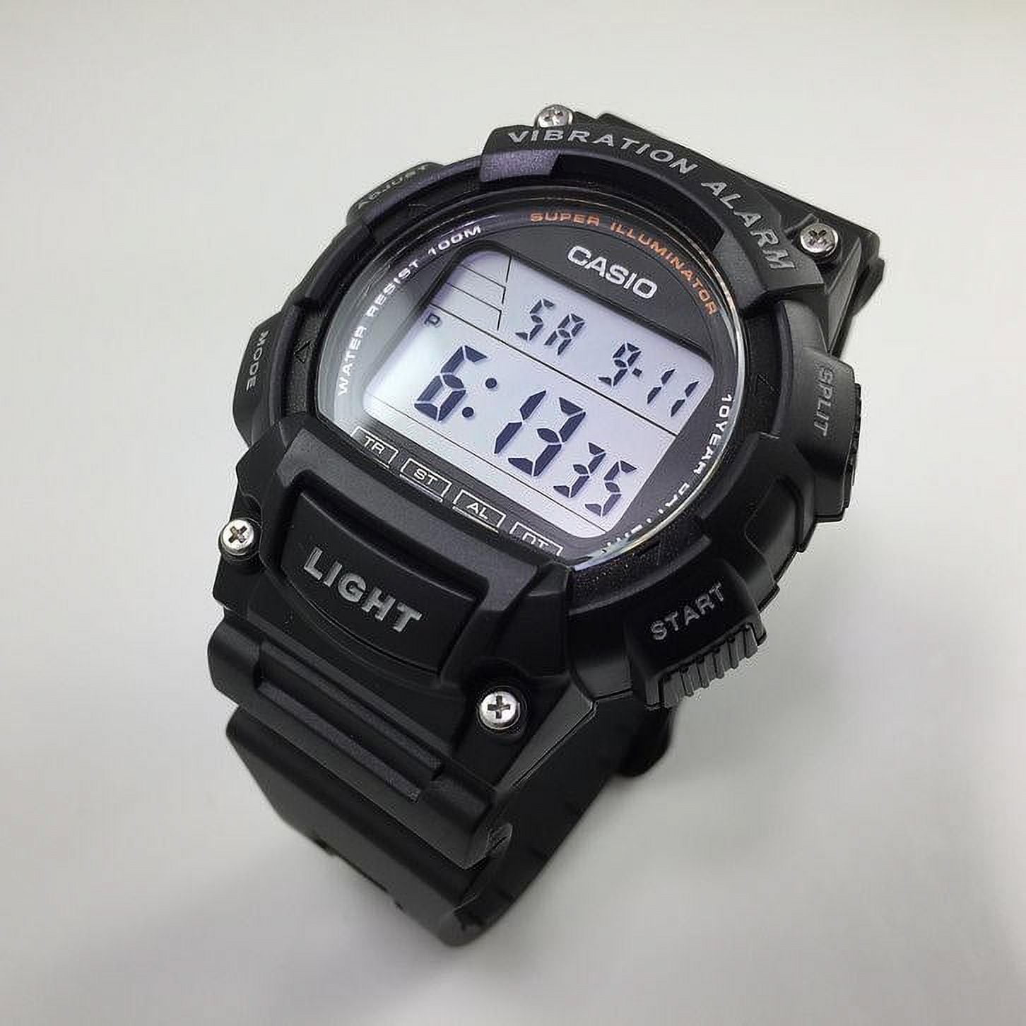 Casio Men's Sport Digital Watch with Vibration, Black W736H-1AV - Image 4