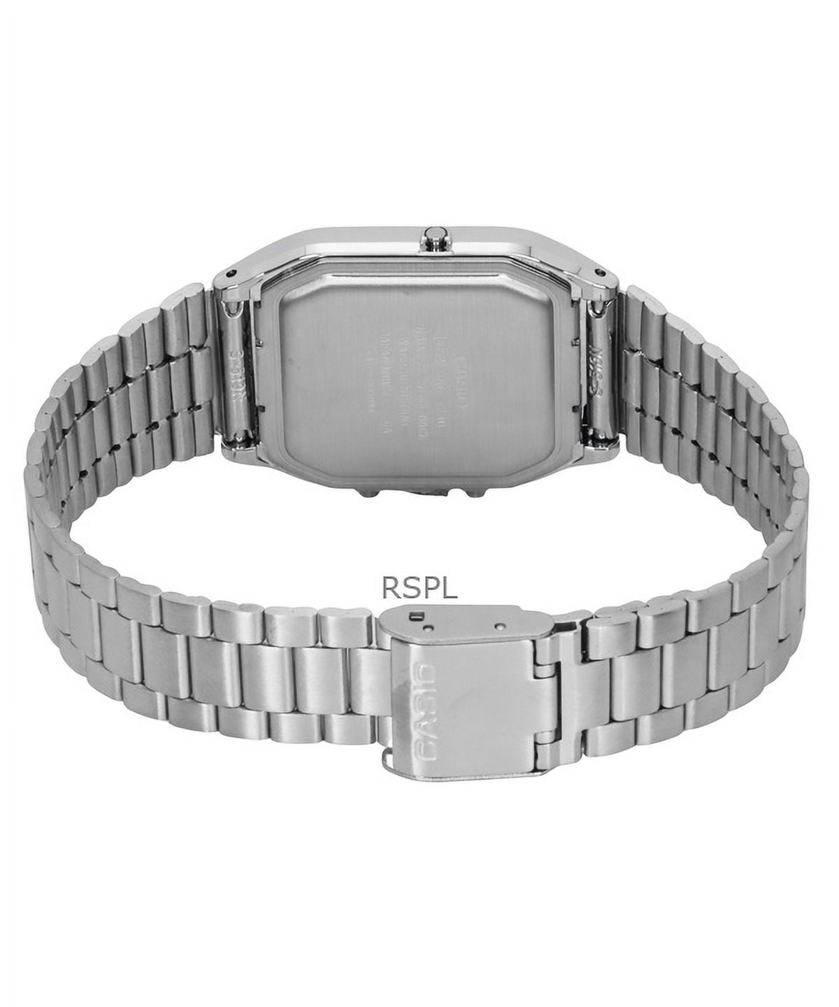 Casio Vintage Analog Digital Green Dial Dual Time Quartz AQ-230A-3AMQY Unisex Watch - Image 3