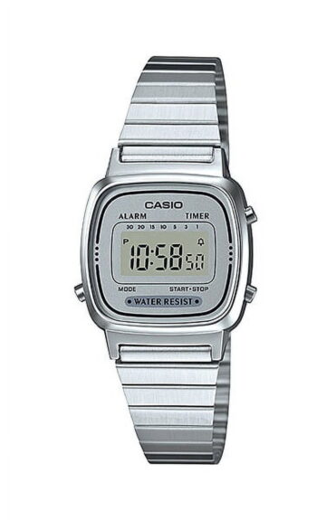 Casio Women's Illuminator LA670WA-7 Silver Stainless-Steel Quartz Fashion Watch