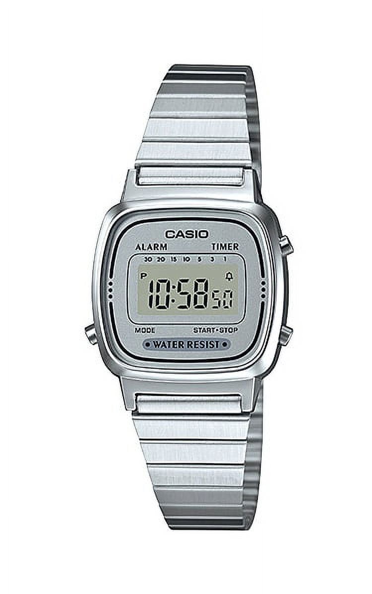 Casio Women's Illuminator LA670WA-7 Silver Stainless-Steel Quartz Fashion Watch