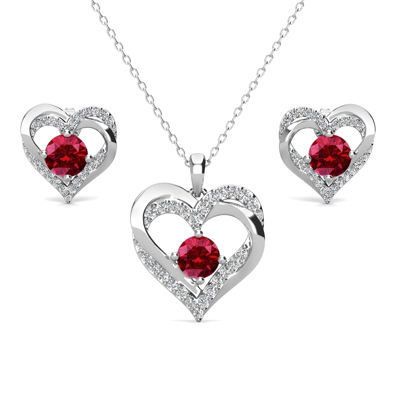 Cate & Chloe Forever January Birthstone 18k White Gold Plated Women Jewelry Set, Swarovski Crystals - Image 4