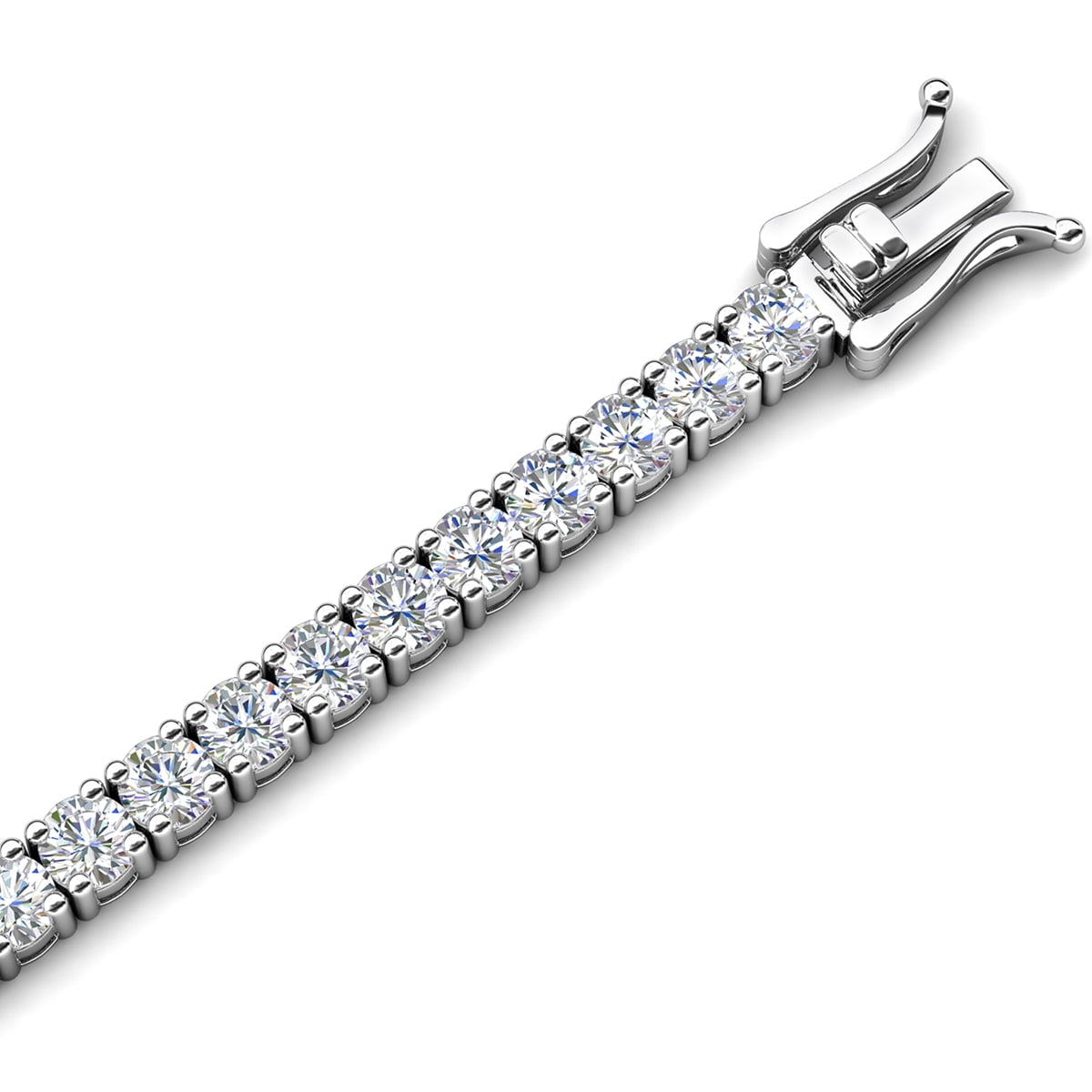 Cate & Chloe Kaylee 18k White Gold Plated Tennis Bracelet with Simulated Diamonds Gift for Women - Image 2