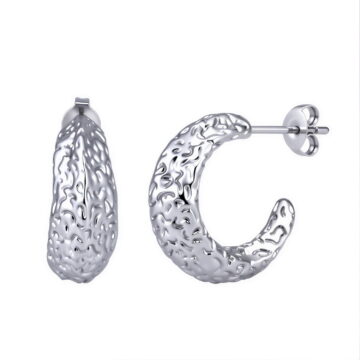 Cate & Chloe Oaklynn 18k White Gold Plated Hoop Earrings for Women