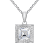 Cate & Chloe Rebecca 18k White Gold Plated Necklace with Simulated Diamond Crystals Gift for Women - Image 5