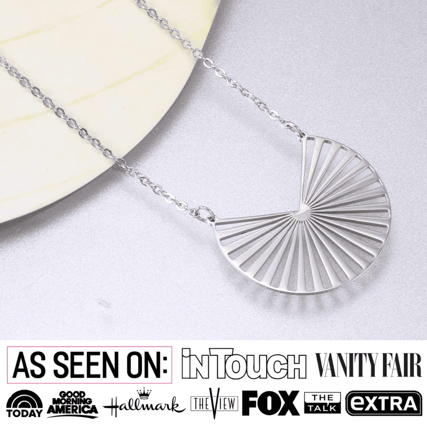Cate & Chloe Taylor 18k White Gold Plated Pendant Necklace for Women, Gift for Her - Image 4