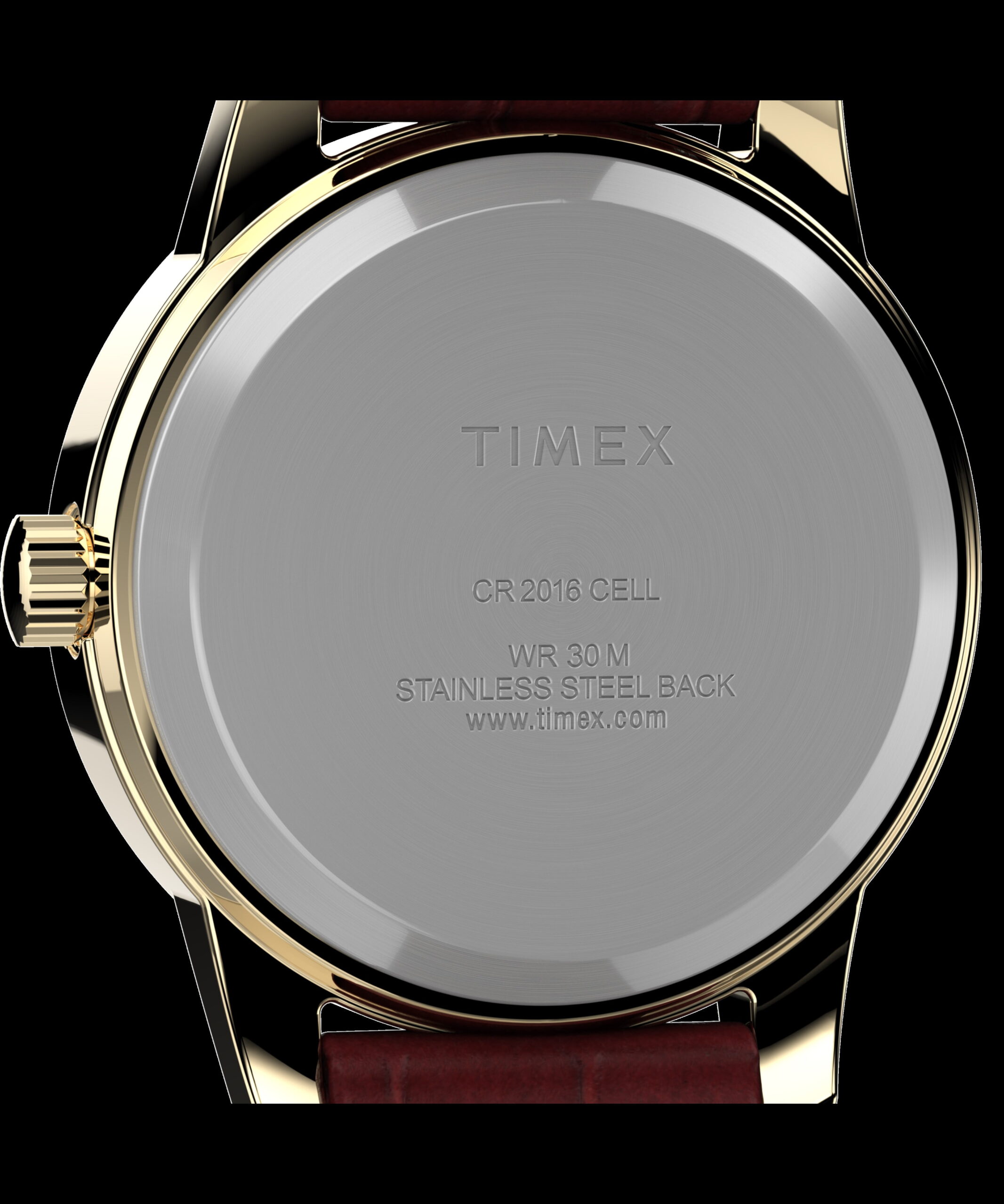 Timex Women's Essex Avenue Gold/Burgundy/MOP 25mm Dress Watch, Leather Strap - Image 7