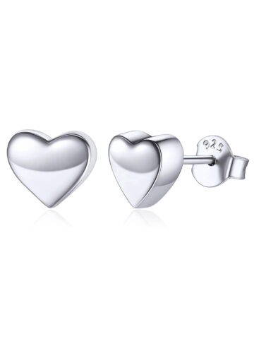 ChicSilver Valentine Day Gifts for Her Sterling Silver Heart Earrings Hypoallergenic Cute Tiny Stud Jewelry Birthday Gifts for Women Mom Girlfriend Wife