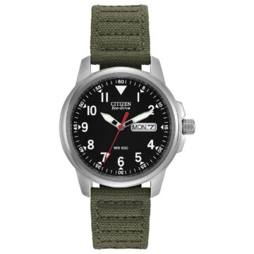 Citizen Men's Eco-Drive Chandler Green Strap Field Watch BM8180-03E