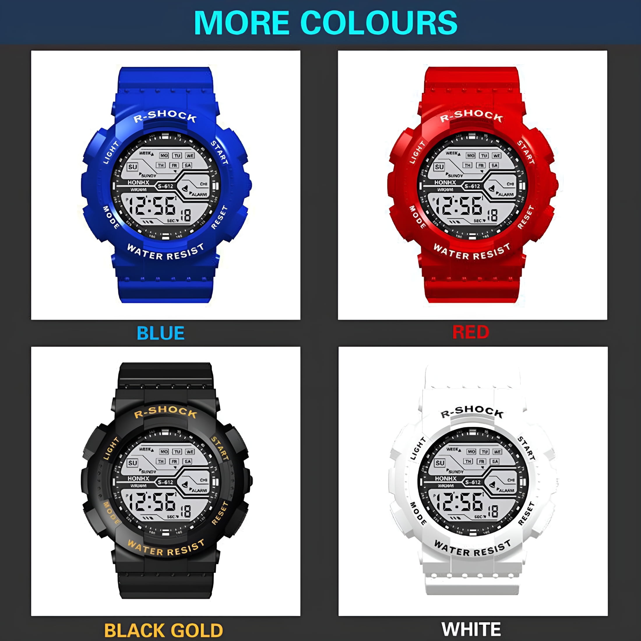 DESIGNICE Luxury Men's Digital LED Watch, Date Sport Outdoor Electronic Watch - Image 5