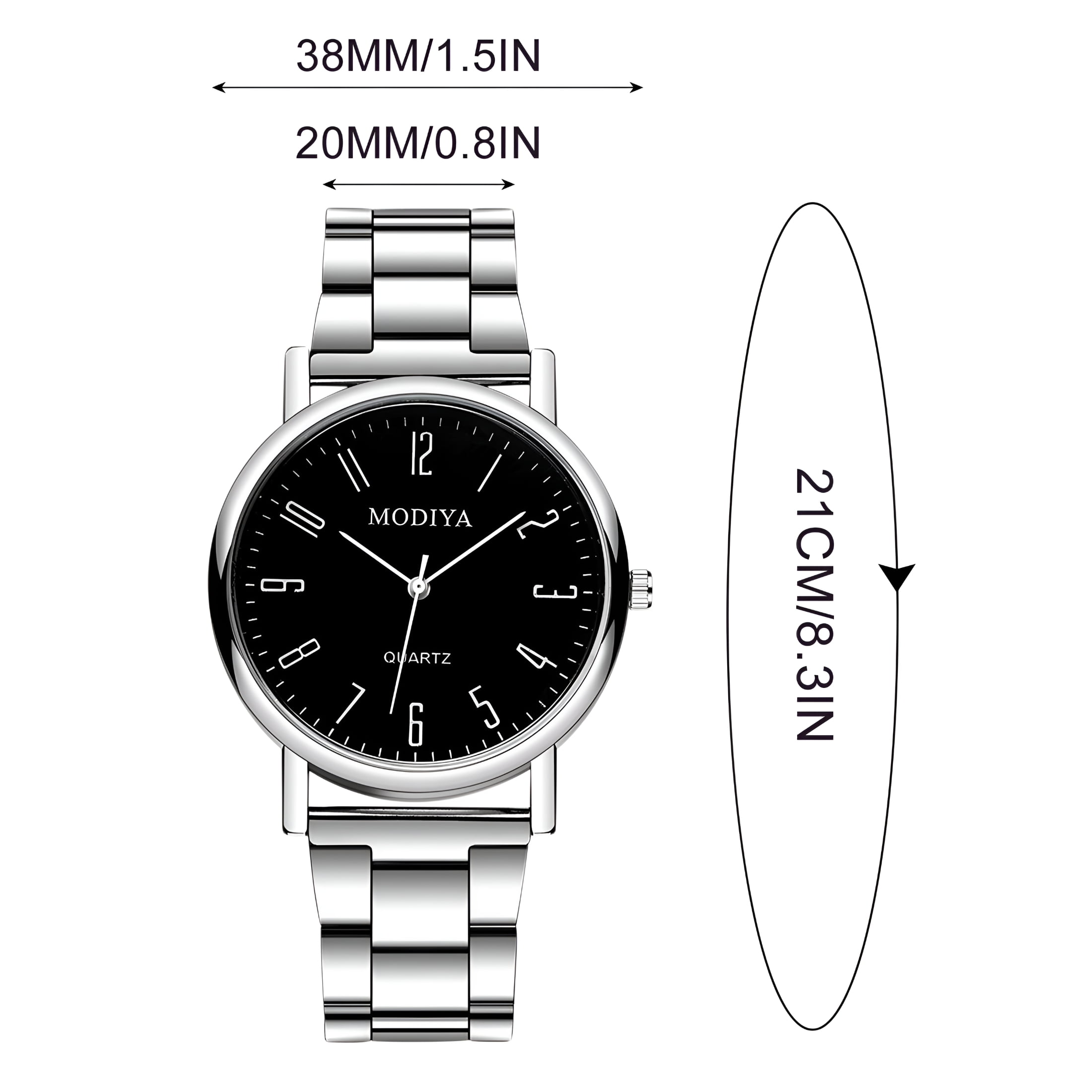 DESIGNICE Men's Watch Men's Fashion Stainless Steel Watches Chronograph Wristwatches, Stainless Steel Band Watch for Men - Image 5