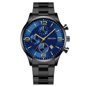 DESIGNICE Watches for Men,Elegant Stainless Steel Band Analog Watch,Waterproof Design Quartz Movement Men'S Watches,Style1