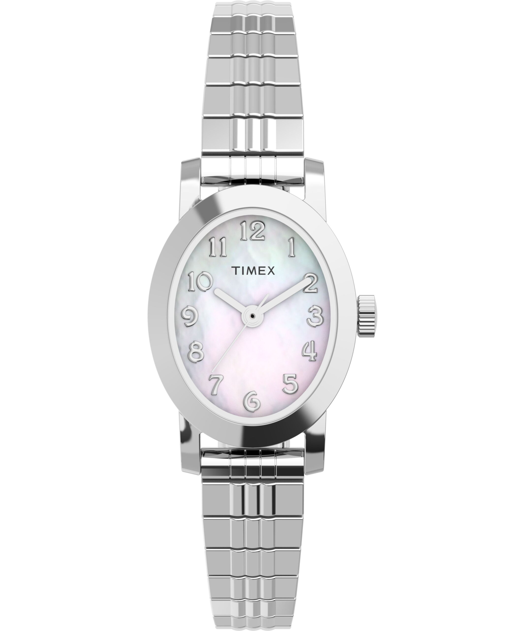 Timex Women's Cavatina 18mm Watch - Silver-Tone Expansion Band Mother of Pearl Dial Silver-Tone Case - Image 6