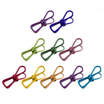 DRAFIDEEP 50Pcs Metal Small Clips for Laundry and Bag Sealing in Assorted Colors
