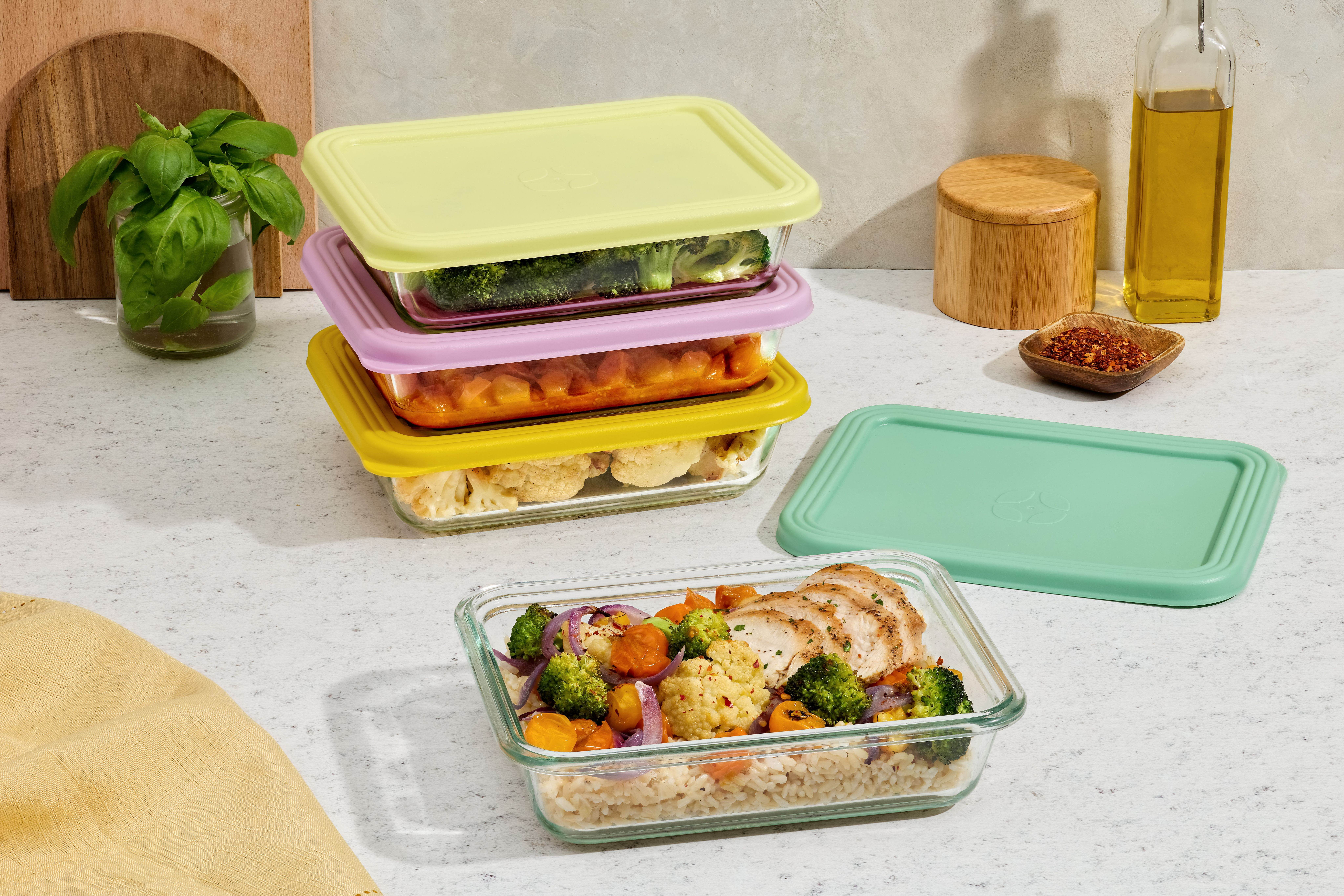 Ello Everyday 4.5 Cup 8PC Glass Meal Prep Set - Image 2