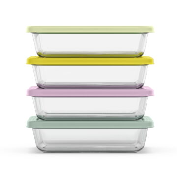 Ello Everyday 4.5 Cup 8PC Glass Meal Prep Set