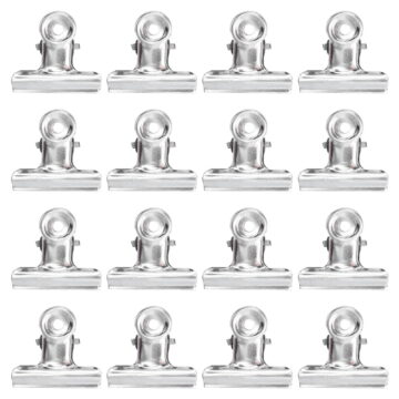 FENGGUIQU 30Pcs Non Slip Metal Clothes Pegs Windproof Stainless Steel Clips for Home Use
