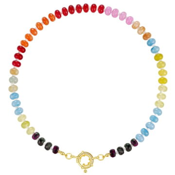 FENOHREFE Colorful Bead Necklace Handmade Necklace Adjustable Necklace Fashion Neck Jewelry Charm Necklace Present for Women