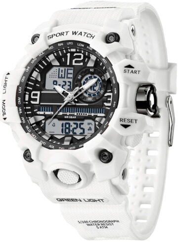 Findtime Women's Sport Watch Digital Waterproof Watches Military Watches Analog Outdoor Wrist Watch LED Luminous Alarm Stopwatch Dual Time Wristwatch