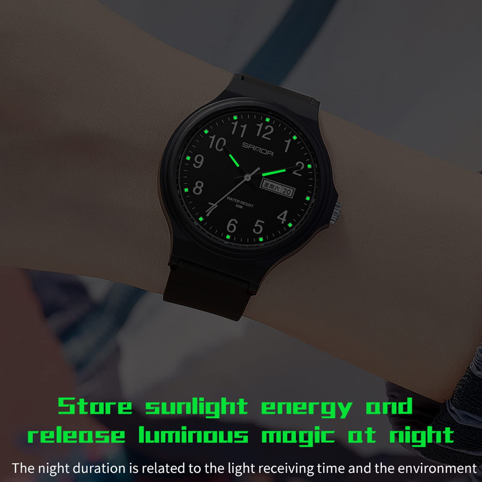 Findtime Women's Watch Waterproof Ladies Watches Sport Wrist Watch Nurse Analog Simple Minimalist Casual Watch Dress Wristwatch with Day Date White Black Pink Gold Green Purple - Image 3