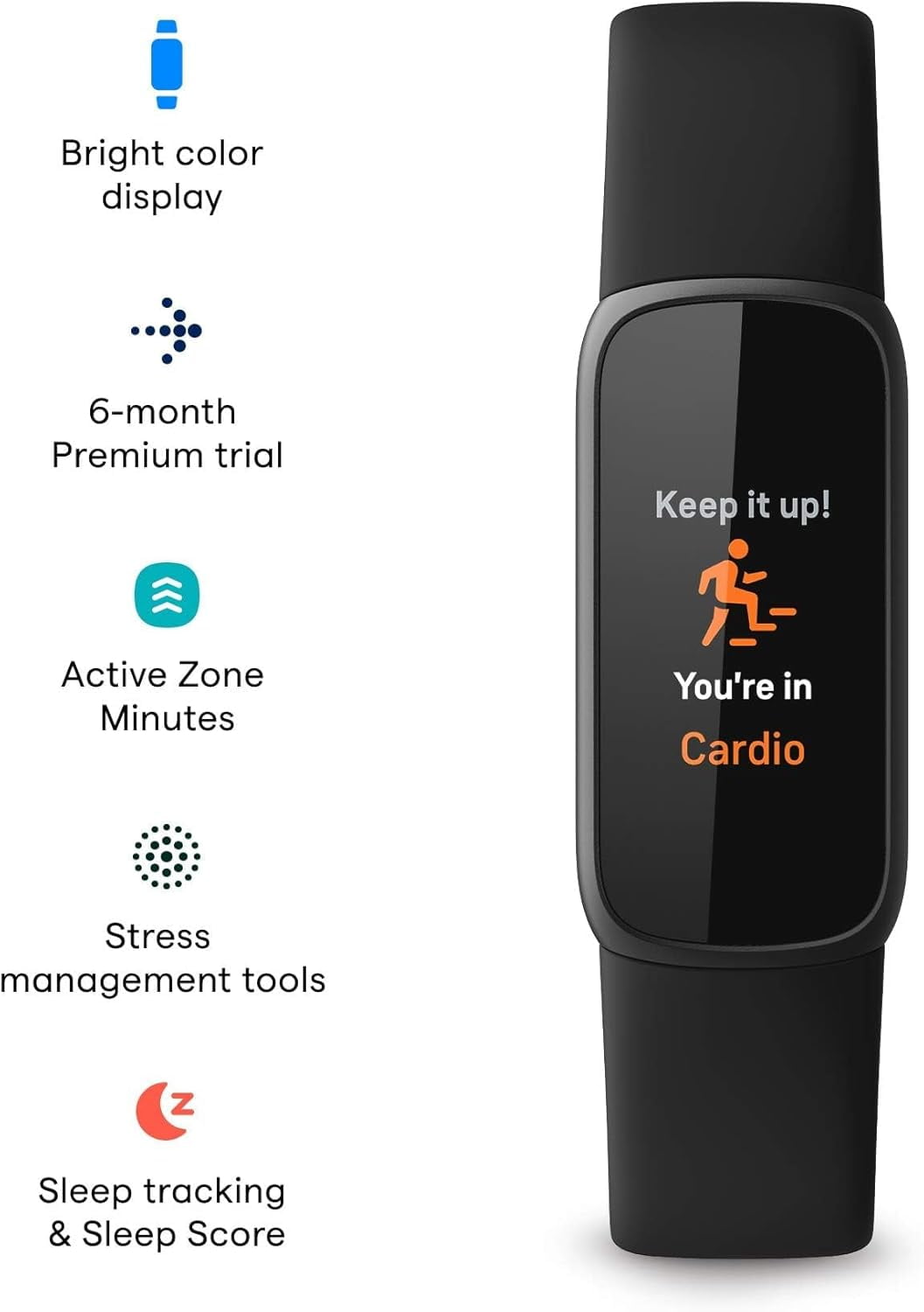 Fitbit Luxe Fitness & Wellness Tracker - Black/Graphite Stainless Steel - Image 3