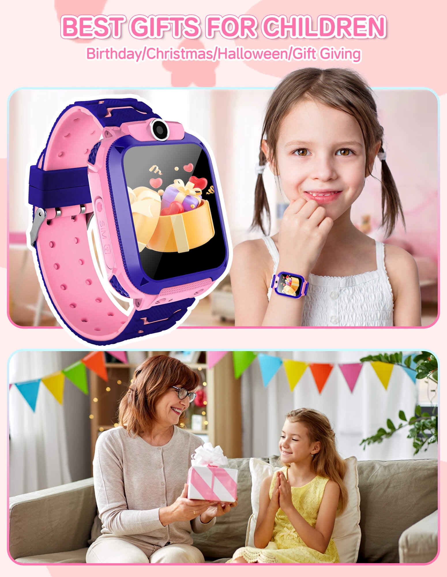 Fixdono Kids Smart Watch for Boys Girls, Kids Phone Watch for Kids Age 3-12, Birthday Christmas Gift - Image 2