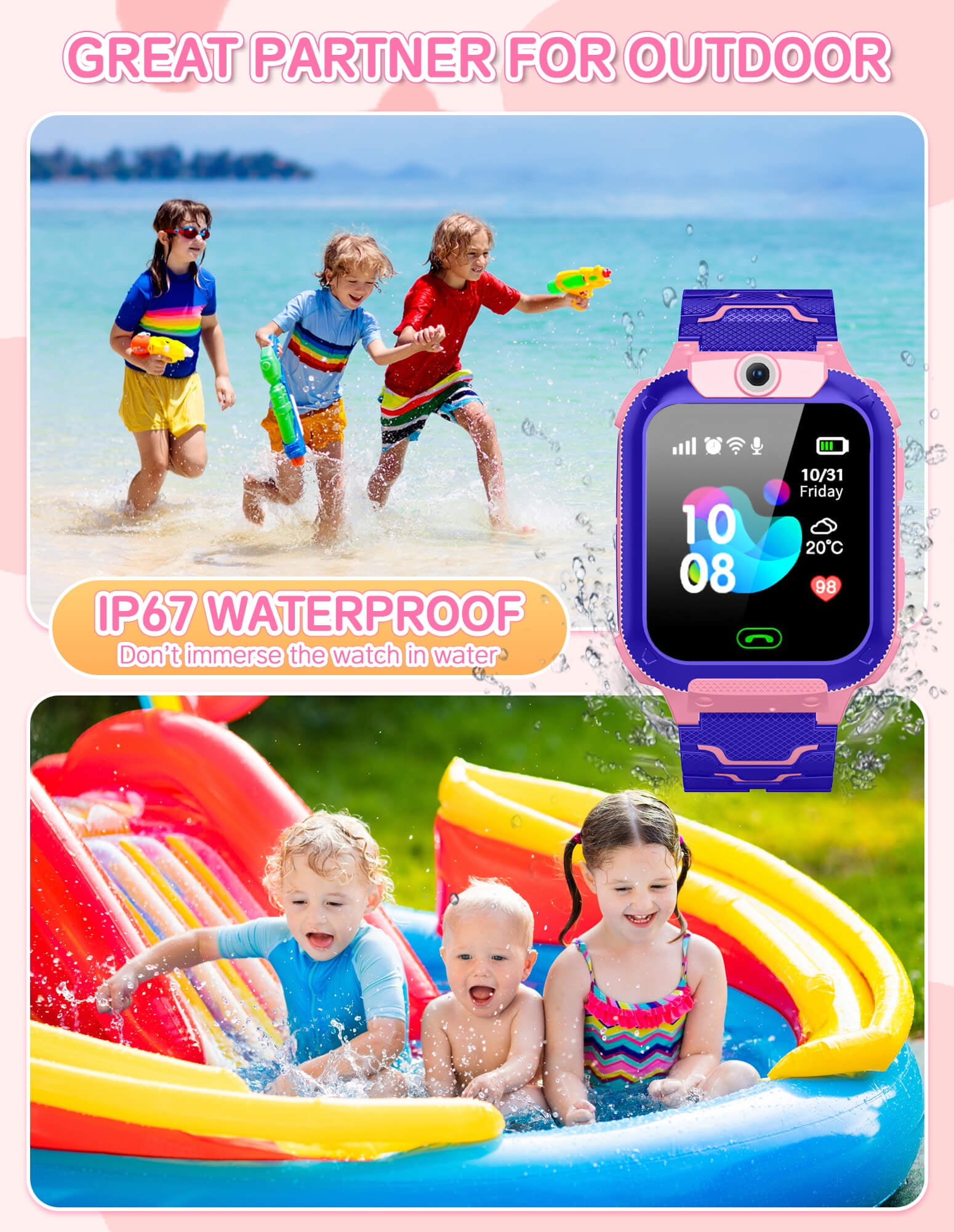 Fixdono Kids Smart Watch for Boys Girls, Kids Phone Watch for Kids Age 3-12, Birthday Christmas Gift - Image 5