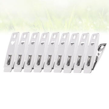 FOLOYORI 50Pcs Clothes Clip Reusable Drying Quilt Clamp Stainless Steel Clothes Hanger Outdoor Drying